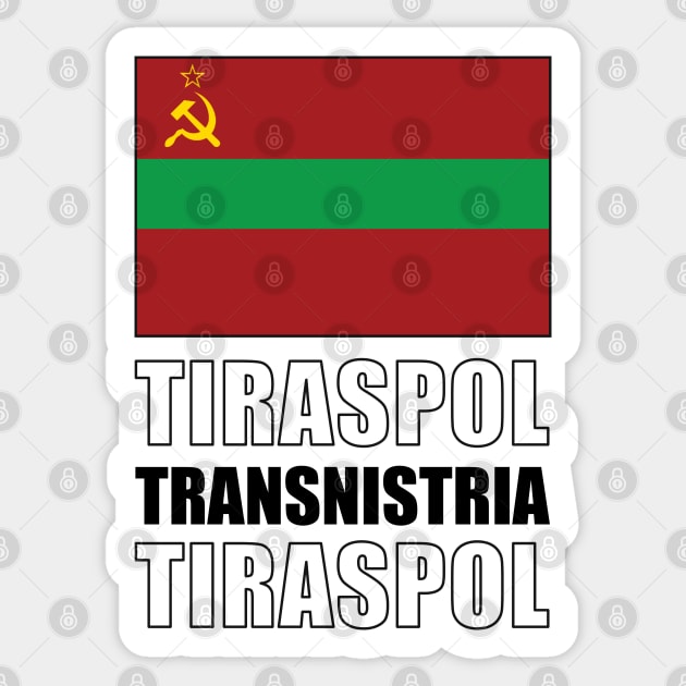 Flag of Transnistria Sticker by KewaleeTee